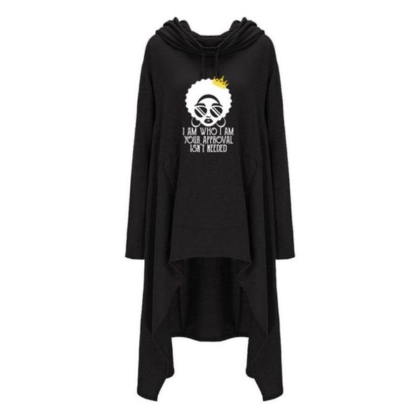 women's hoodies & sweatshirts i am who your approvel i'snt needed letters print for women long irregular sweatshirt clothings plu, Black
women's hoodies & sweatshirts i am who your approvel i'snt needed letters print for women long irregular sweatshirt clothings plu, Black