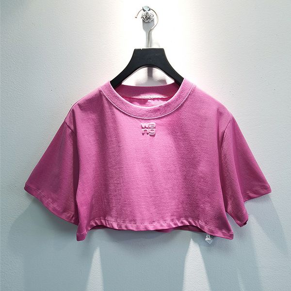 women's t-shirt 110688 spring summer classic letter embroidery short fashion exposed navel loose versatile sleeve cotton t-shirt women, White
women's t-shirt 110688 spring summer classic letter embroidery short fashion exposed navel loose versatile sleeve cotton t-shirt women, White