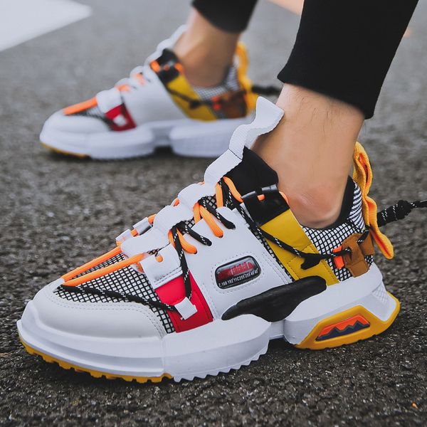 new men platform chunky sneakers lace-up casual vulcanize shoe designer dad men shoe fashion non-slip sneakers zapatos de hombredress shoes, Black;white
new men platform chunky sneakers lace-up casual vulcanize shoe designer dad men shoe fashion non-slip sneakers zapatos de hombredress shoes, Black;white