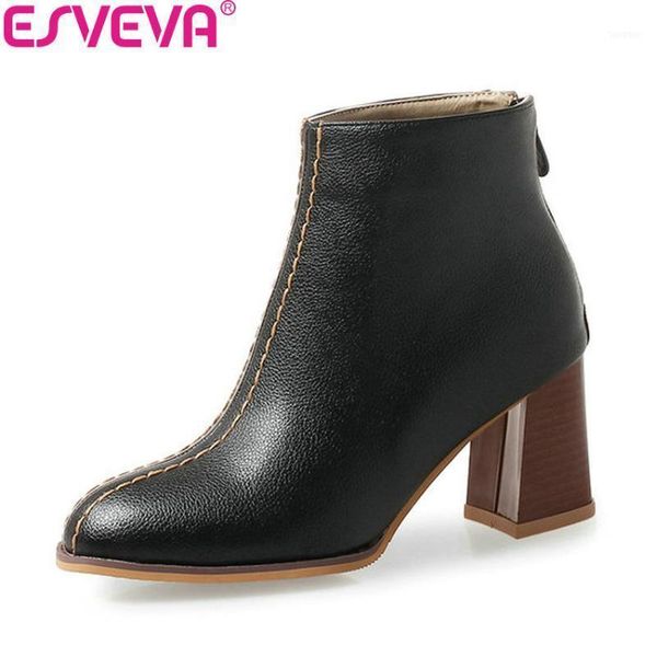 boots esveva 2021 shoes woman zipper pu ankle round toe square high heels casual solid ladies size 34-4311, Black
boots esveva 2021 shoes woman zipper pu ankle round toe square high heels casual solid ladies size 34-4311, Black