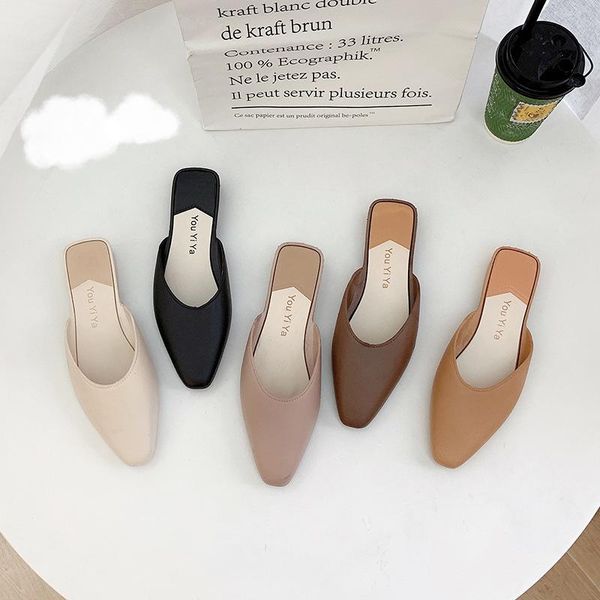 slippers semi-slippers women's shoes with low heels and flat bottoms wear lazy plastic, Black
slippers semi-slippers women's shoes with low heels and flat bottoms wear lazy plastic, Black