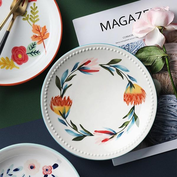 dishes & plates ceramic four seasons embossed bead plate underglaze hand-painted art flower creative household tablewar
dishes & plates ceramic four seasons embossed bead plate underglaze hand-painted art flower creative household tablewar