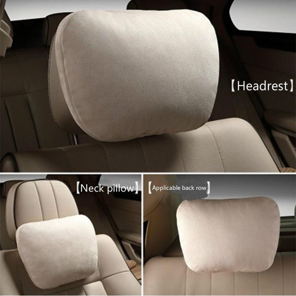 seat cushions 1pc general motors neck suede fabric pillow headrest cushion support auto accessories interior super soft car travel