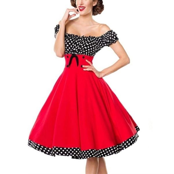 missjoy new summer plus size 3xl women vestido polka dot printed off shoulder a line rockabilly vintage party dress 210303, Black;gray
missjoy new summer plus size 3xl women vestido polka dot printed off shoulder a line rockabilly vintage party dress 210303, Black;gray