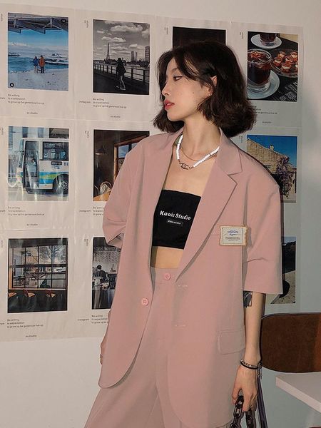 women's tracksuits short sleeved suit shorts summer thin loose coat skirt casual pants three piece set, Gray
women's tracksuits short sleeved suit shorts summer thin loose coat skirt casual pants three piece set, Gray