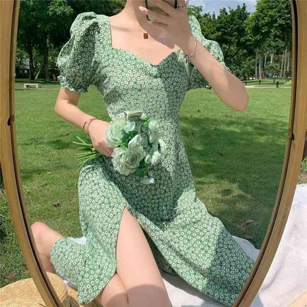 summer dress women floral bohemia french style elegant chiffon split fairy dress female beach boho korean dress 210712, Black;gray
summer dress women floral bohemia french style elegant chiffon split fairy dress female beach boho korean dress 210712, Black;gray
