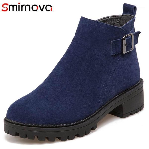 boots smirnova 2021 fashion cow suede leather ankle women round toe flat platform zip buckle casual shoes size 33-43, Black
boots smirnova 2021 fashion cow suede leather ankle women round toe flat platform zip buckle casual shoes size 33-43, Black