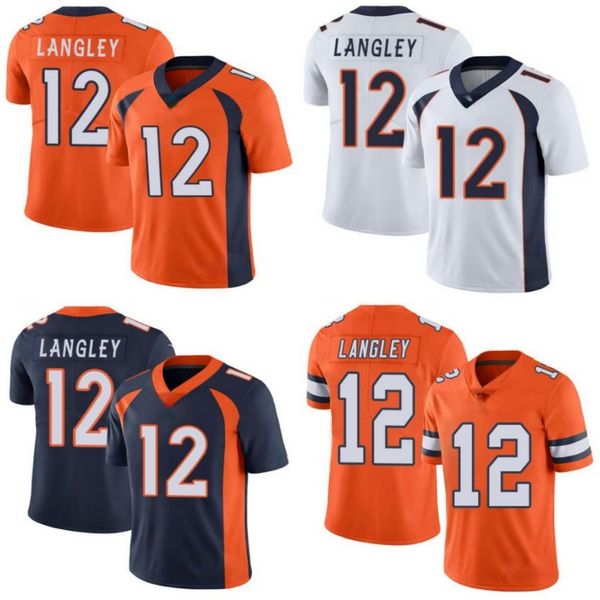 denver broncos men #12 brendan langley women youth limited rush jersey, Black 
denver broncos men #12 brendan langley women youth limited rush jersey, Black