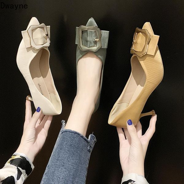 dress shoes women's high heels 2021 autumn retro pointed stiletto single fashion wild metal buckle, Black
dress shoes women's high heels 2021 autumn retro pointed stiletto single fashion wild metal buckle, Black