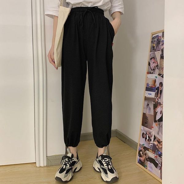 women's pants & capris fashion 100% cotton trousers women solid color elastic waist autumn black spring sweatpants woman casual loose g, Black;white
women's pants & capris fashion 100% cotton trousers women solid color elastic waist autumn black spring sweatpants woman casual loose g, Black;white