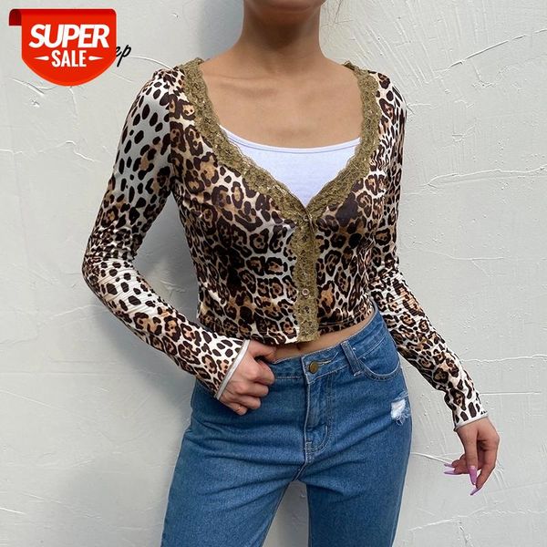 weekeep leopard laxe v -neck autumn button crop t-shirt long sleeve streetwear vintage elegant female t-shirts #2p2g, White
weekeep leopard laxe v -neck autumn button crop t-shirt long sleeve streetwear vintage elegant female t-shirts #2p2g, White