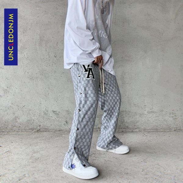 men's pants uncledonjm side-breasted design plaid punk joggers men street wear hip hop high mens sweatpants 8836, Black
men's pants uncledonjm side-breasted design plaid punk joggers men street wear hip hop high mens sweatpants 8836, Black