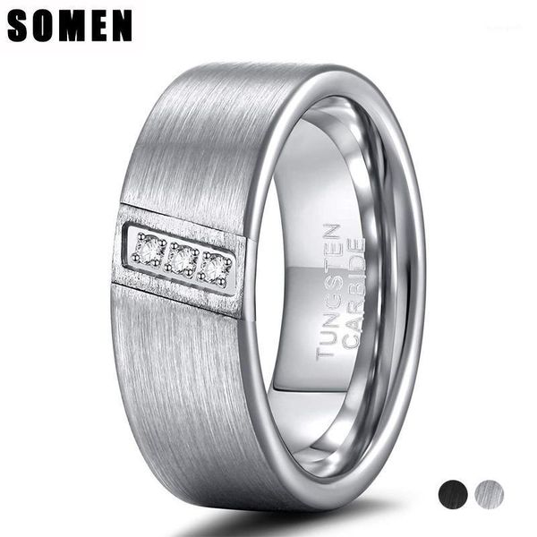 wedding rings somen black blue/silver color 8mm men tungsten bands cubic zirconia three stone diagonal luxury jewelry1, Slivery;golden
wedding rings somen black blue/silver color 8mm men tungsten bands cubic zirconia three stone diagonal luxury jewelry1, Slivery;golden