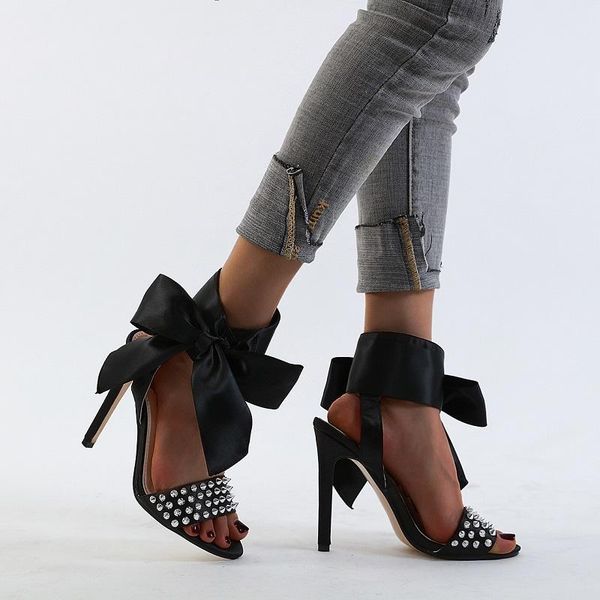 summer women satin sandals bowknot high heels open toe ladies shoes rivet stiletto platform party wedding sandals zapatos mujer, Black
summer women satin sandals bowknot high heels open toe ladies shoes rivet stiletto platform party wedding sandals zapatos mujer, Black
