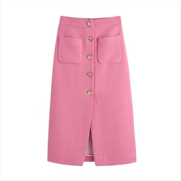 fashion with pockets tweed womens skirts check midi vintage high waist front slit button female mujer, Black
fashion with pockets tweed womens skirts check midi vintage high waist front slit button female mujer, Black
