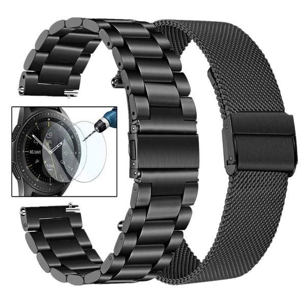 watch bands premium stainless steel band for samsung galaxy 42mm 46mm active2 40mm 44mm bracelet 20mm 22mm strap with protective film, Black;brown
watch bands premium stainless steel band for samsung galaxy 42mm 46mm active2 40mm 44mm bracelet 20mm 22mm strap with protective film, Black;brown