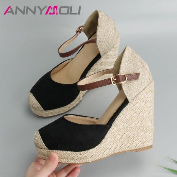 dress shoes annymoli women high heels platform wedges espadrille 2021 bohemia ankle strap wedding ladies spring red size 34-43, Black
dress shoes annymoli women high heels platform wedges espadrille 2021 bohemia ankle strap wedding ladies spring red size 34-43, Black