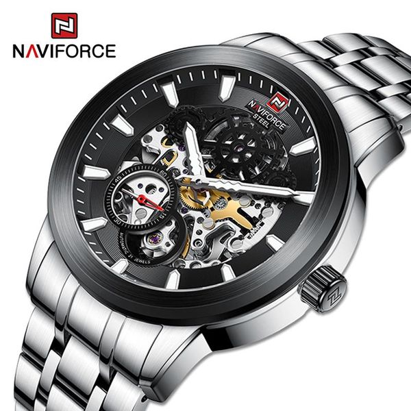 wristwatches naviforce business military butterfly buckle automatic date waterproof shockproof diving men's steel band mechanical watch, Slivery;brown
wristwatches naviforce business military butterfly buckle automatic date waterproof shockproof diving men's steel band mechanical watch, Slivery;brown