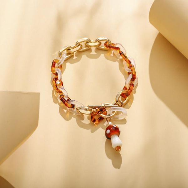 charm bracelets korean fashion minimalist resin cute mushroom charms for women girlfriend gift hip hop hand jewelry punk bracelet, Golden;silver
charm bracelets korean fashion minimalist resin cute mushroom charms for women girlfriend gift hip hop hand jewelry punk bracelet, Golden;silver