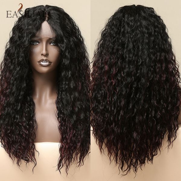 long kinky curly lace front wig black mixed red lace frontal synthetic wig for black women afro wigs heat resistant
long kinky curly lace front wig black mixed red lace frontal synthetic wig for black women afro wigs heat resistant