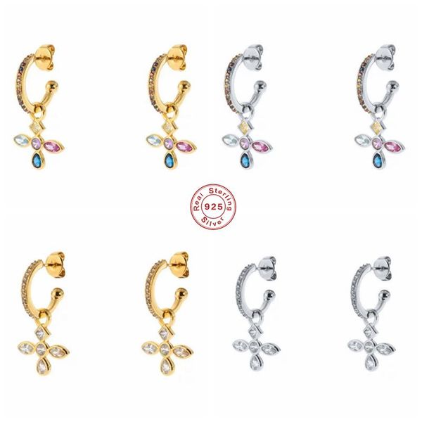 dangle & chandelier gs 925 sterling silver colorful zircon cross pendant drop earrings c shape circle rainbow crystal earring women jewelry
dangle & chandelier gs 925 sterling silver colorful zircon cross pendant drop earrings c shape circle rainbow crystal earring women jewelry