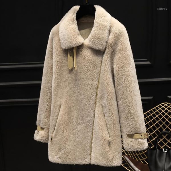 real fur coat female wool jacket korean vintage autumn winter coat women clothes 2019 sheep shearling suede lining zt39241, Black
real fur coat female wool jacket korean vintage autumn winter coat women clothes 2019 sheep shearling suede lining zt39241, Black