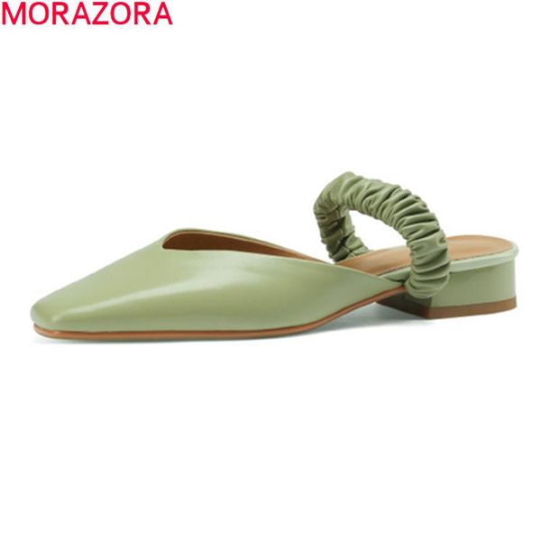slippers morazora 2021 arrival women genuine leather ladies single shoes thick heels square toe fashion mules, Black
slippers morazora 2021 arrival women genuine leather ladies single shoes thick heels square toe fashion mules, Black