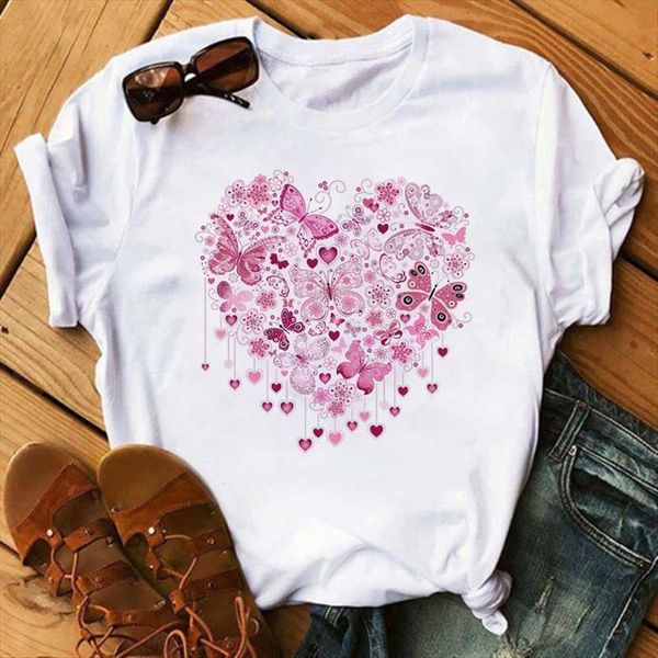 maycaur fashion butterfly heart women t shirts short sleeve summer sleeves tees womens graphic female tshirts, White
maycaur fashion butterfly heart women t shirts short sleeve summer sleeves tees womens graphic female tshirts, White