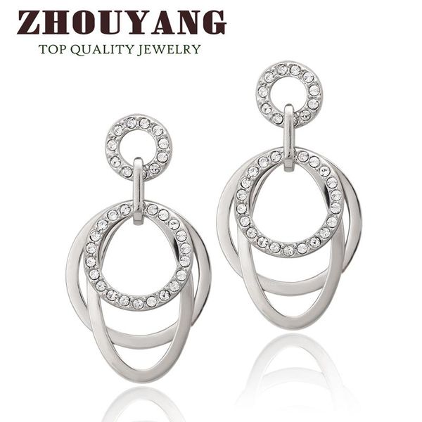 dangle & chandelier zhouyang drop earrings for women multilayer geometry round white gold color wholesale jewelry austrian crystal zye059, Silver
dangle & chandelier zhouyang drop earrings for women multilayer geometry round white gold color wholesale jewelry austrian crystal zye059, Silver