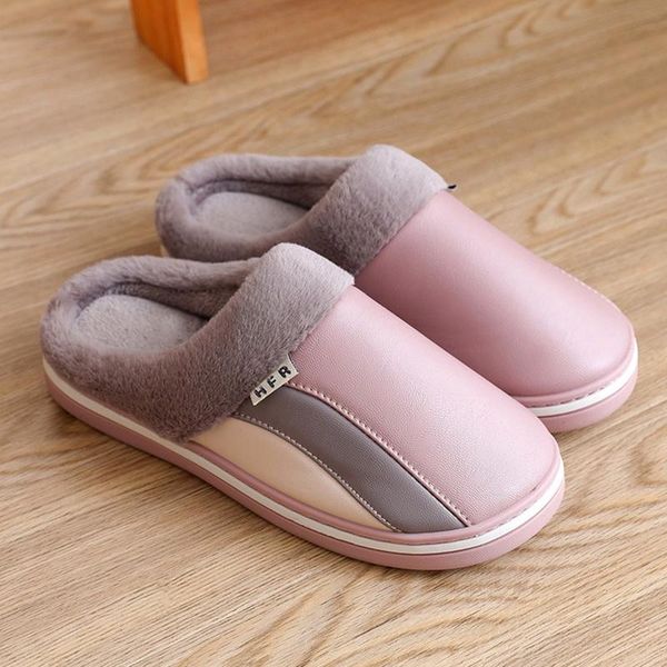 slippers waterproof indoor shoes woman men winter home faux leather warm plush lovers house floor slipper anti-slip footwear, Black
slippers waterproof indoor shoes woman men winter home faux leather warm plush lovers house floor slipper anti-slip footwear, Black