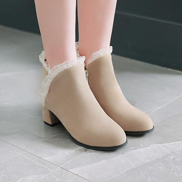 boots big size 9 10 11 12 women shoes ankle for ladies woman winter side zipper toe nude lace trim, Black
boots big size 9 10 11 12 women shoes ankle for ladies woman winter side zipper toe nude lace trim, Black
