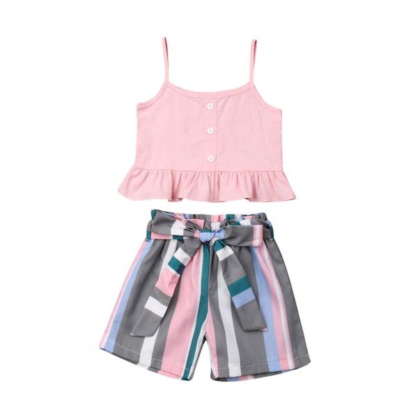 clothing sets lioraitiin 1-6years 2pcs kids baby girls outfits summer sleeveless crop +shorts clothes set, White
clothing sets lioraitiin 1-6years 2pcs kids baby girls outfits summer sleeveless crop +shorts clothes set, White
