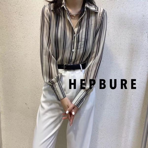 2021 new camisa listrada blusas femininas vero outono manga comprida elegante escritrio senhora blusa primavera x0t6, Black
2021 new camisa listrada blusas femininas vero outono manga comprida elegante escritrio senhora blusa primavera x0t6, Black