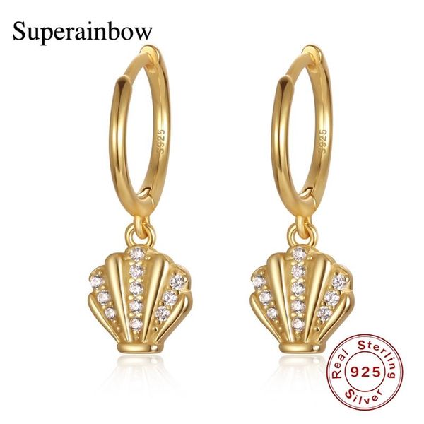 hoop & huggie superainbow 925 sterling silver earrings mircro inlaid zircon shell-shape for women circle earring gifts sr-e207, Golden;silver
hoop & huggie superainbow 925 sterling silver earrings mircro inlaid zircon shell-shape for women circle earring gifts sr-e207, Golden;silver