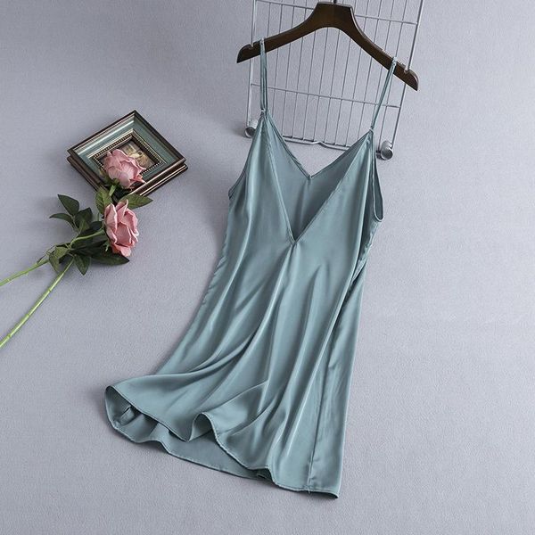 women's sleepwear nightdress summer ice silk sleep dress thin open back loose home clothes womens nightwear, Black;red
women's sleepwear nightdress summer ice silk sleep dress thin open back loose home clothes womens nightwear, Black;red