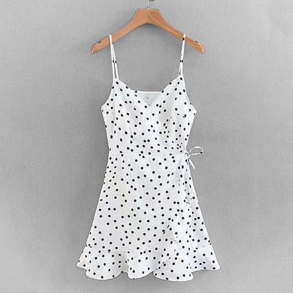 casual dresses summer dress women 2021 ladies high waist dot printing mini vestidos back lacing straps backless dress#j30, Black;gray
casual dresses summer dress women 2021 ladies high waist dot printing mini vestidos back lacing straps backless dress#j30, Black;gray