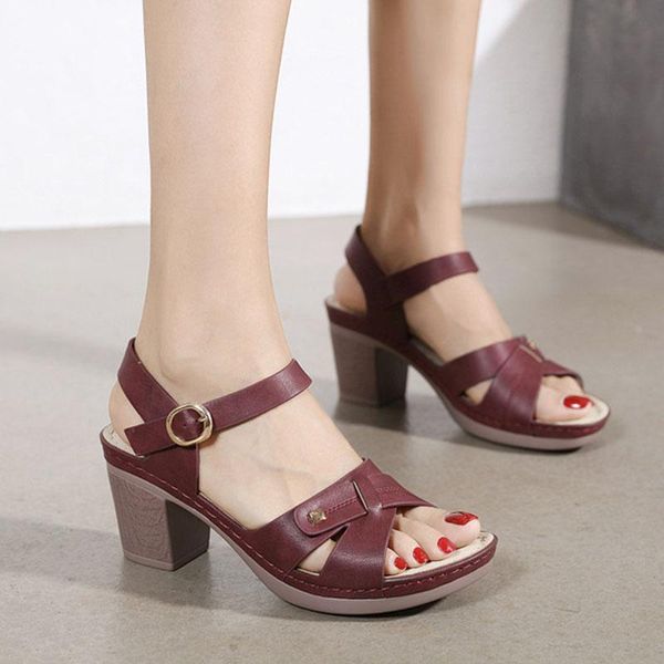sandals high heels women summer shoes casual brand ladies mother square heel 7.5cm, Black
sandals high heels women summer shoes casual brand ladies mother square heel 7.5cm, Black