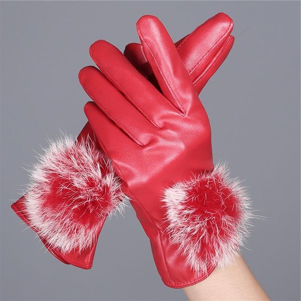five fingers gloves 1 pair touch screen pu leather women waterproof faux fur thick warm spring winter christmas gifts, Blue;gray
five fingers gloves 1 pair touch screen pu leather women waterproof faux fur thick warm spring winter christmas gifts, Blue;gray