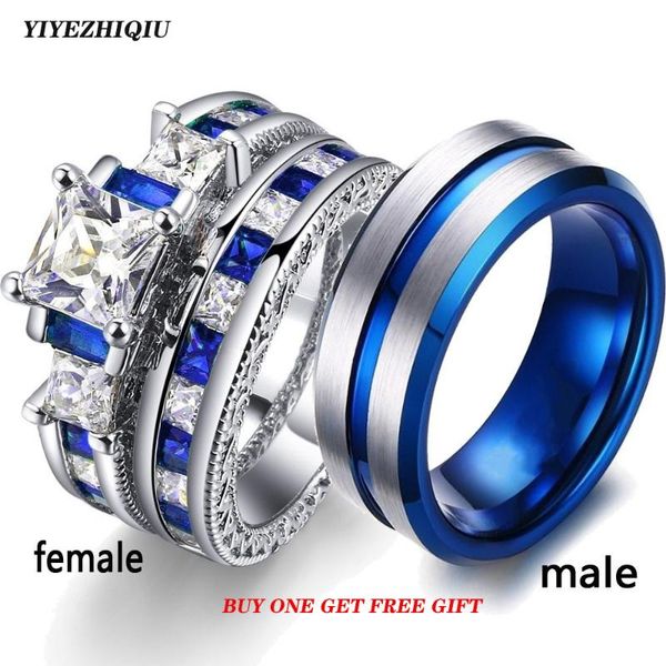 wedding rings fashion couple ring blue men white heart rhinestones zircon women sets engagement gift, Slivery;golden
wedding rings fashion couple ring blue men white heart rhinestones zircon women sets engagement gift, Slivery;golden