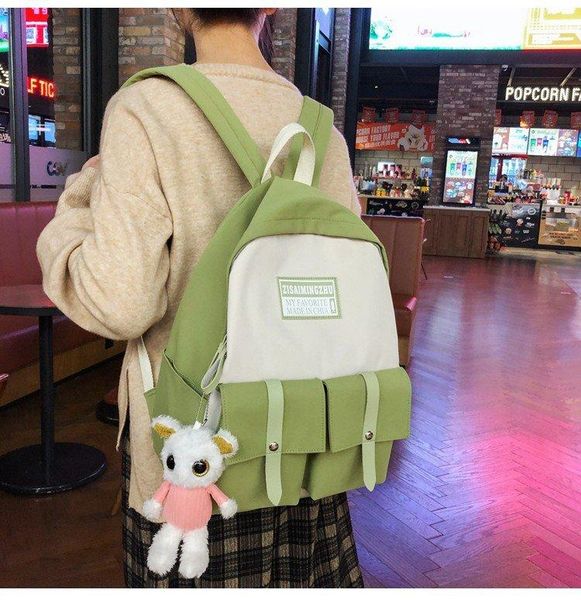 backpack harajuku style simple contrast color student schoolbag double pocket design college wild boys and girls
backpack harajuku style simple contrast color student schoolbag double pocket design college wild boys and girls