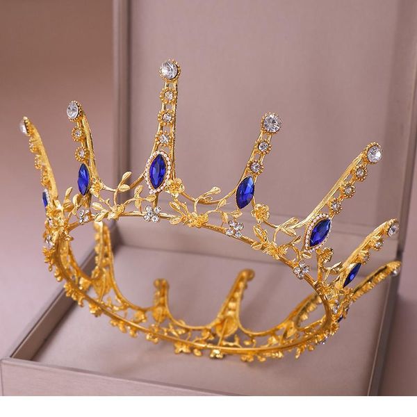 vintage rhinestone blue crystal round gold crown wedding taira for bridal dress head jewelry wedding hair accessories h qyltvd, Silver
vintage rhinestone blue crystal round gold crown wedding taira for bridal dress head jewelry wedding hair accessories h qyltvd, Silver