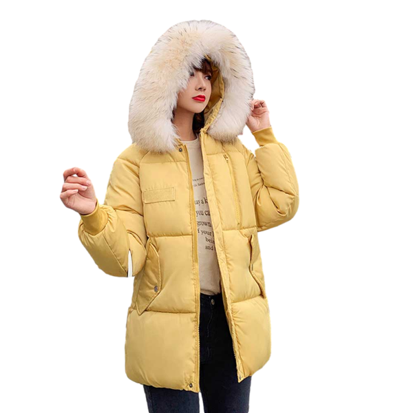 women winter jacket large fur collar loose winter parkas coat thick warm causal hooded solid color jackets overcoats outwear top, Black
women winter jacket large fur collar loose winter parkas coat thick warm causal hooded solid color jackets overcoats outwear top, Black