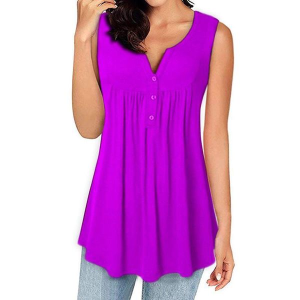 new arrival casual blouse summer sleeveless solid color folds women v neck black loose big size streetwear, White
new arrival casual blouse summer sleeveless solid color folds women v neck black loose big size streetwear, White