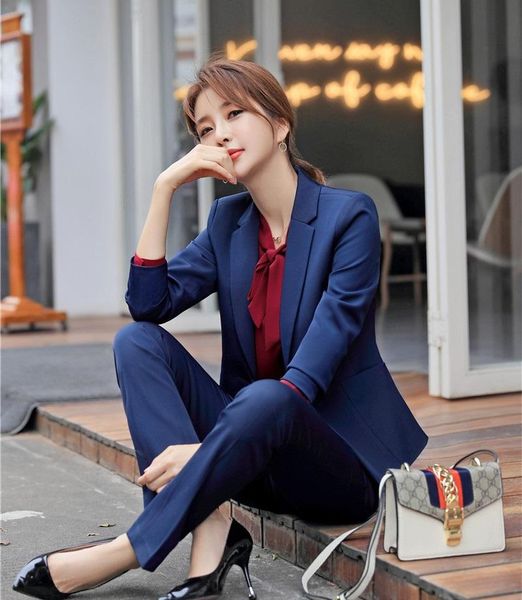 women's suits & blazers fashion navy blue uniform designs pantsuits women business with and pants ladies female, White;black
women's suits & blazers fashion navy blue uniform designs pantsuits women business with and pants ladies female, White;black