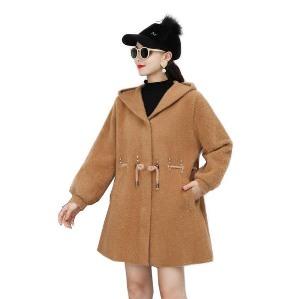 women's wool & blends 2021 women autumn winter woolen cloth jacket thick imitation mink cashmere coat noble femme plus size 6xl, Black
women's wool & blends 2021 women autumn winter woolen cloth jacket thick imitation mink cashmere coat noble femme plus size 6xl, Black