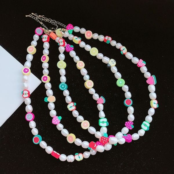 3pcs handmade pearl beaded clay fruit beads necklace women summer jewelry 2021, Silver
3pcs handmade pearl beaded clay fruit beads necklace women summer jewelry 2021, Silver