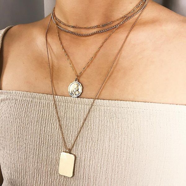 pendant necklaces vintage multilayer round figure statue relief geometric for women european clavicle necklace jewelry kolye, Silver
pendant necklaces vintage multilayer round figure statue relief geometric for women european clavicle necklace jewelry kolye, Silver