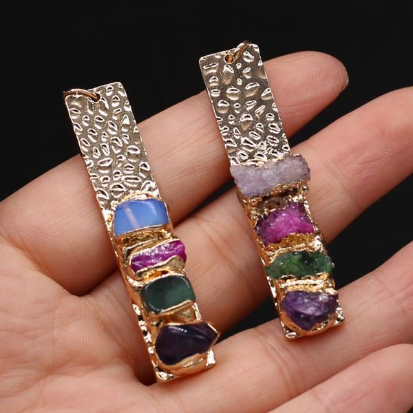 charms natural semi-precious stone rectangular pendant crystal bud 10x50mm for jewelry making necklaces gift, Bronze;silver
charms natural semi-precious stone rectangular pendant crystal bud 10x50mm for jewelry making necklaces gift, Bronze;silver