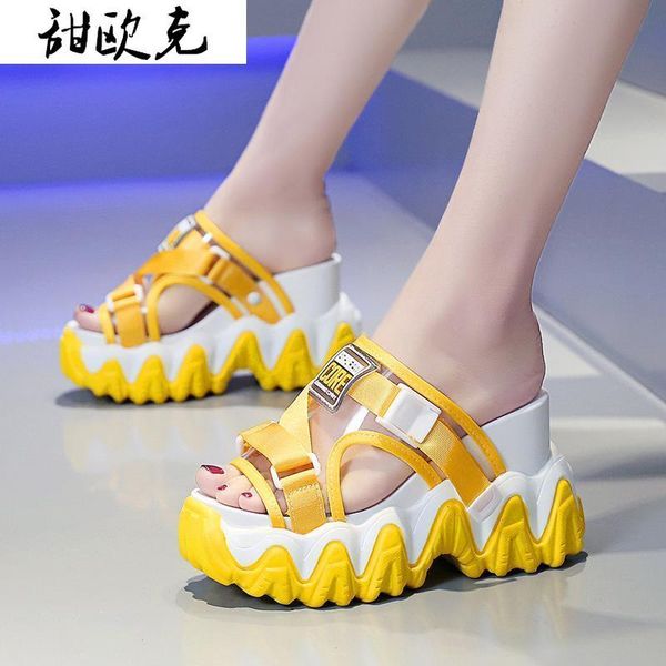 sandals summer style women for external wear fashion comfortable walking open-toed slope-heeled shoes, Black
sandals summer style women for external wear fashion comfortable walking open-toed slope-heeled shoes, Black