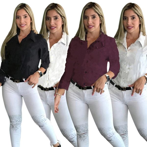 summer clothes women shirts plus size s-2x casual long sleeve sheer shirt women's blouses brown black t-shirts dhl ship 4463, White
summer clothes women shirts plus size s-2x casual long sleeve sheer shirt women's blouses brown black t-shirts dhl ship 4463, White